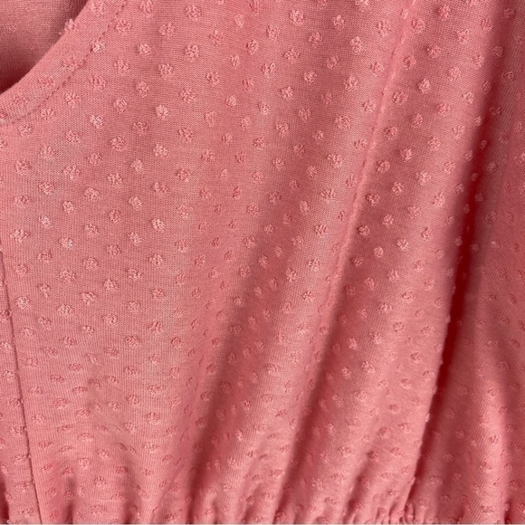 LANE Bryant Peony Swing Flutter-Sleeve Clip Dot Babydoll Top Size 14/16 - Picture 6 of 13